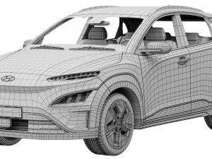 Hyundai KONA electric 2022 3D Model