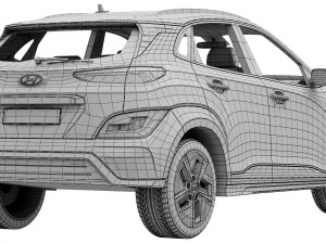 Hyundai KONA electric 2022 3D Model