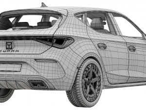 CUPRA Leon 5 door 2021 3D मॉडल