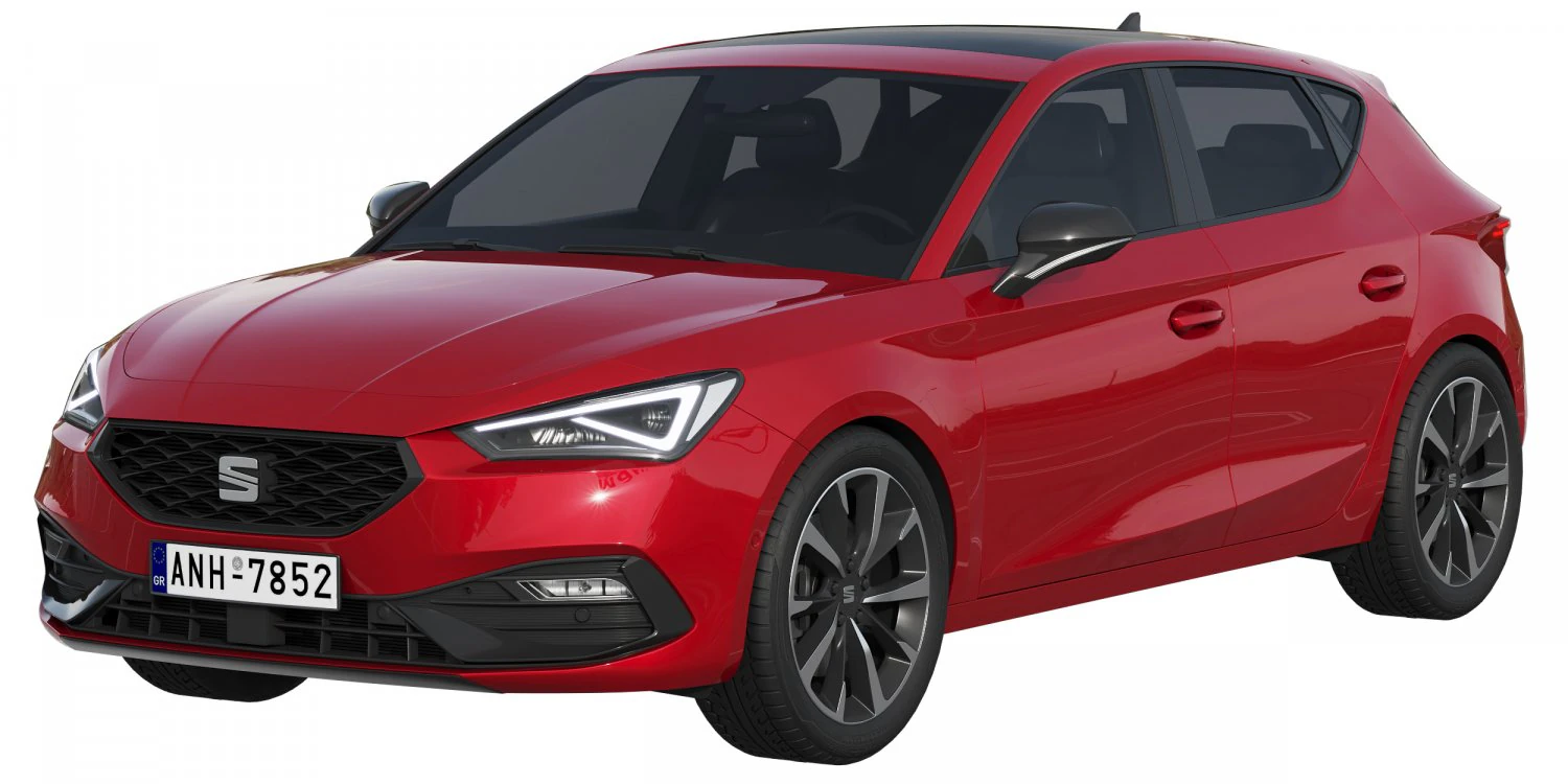 Seat Leon FR 3D Model .c4d .max .obj .3ds .fbx .stl .blend 