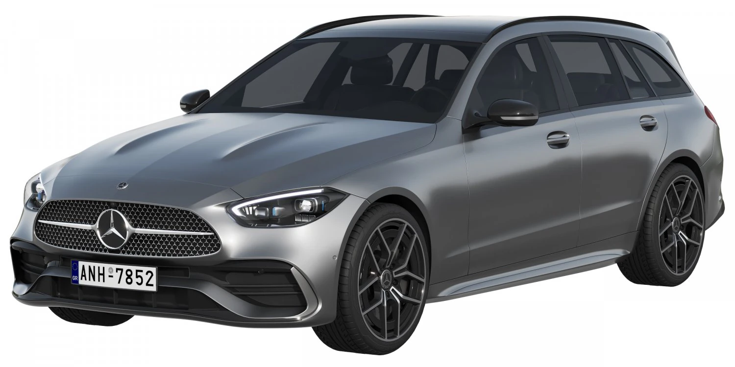 Mercedes-Benz C-Class Estate 2022 3D Model .c4d .max .obj .3ds .fbx .stl .blend 