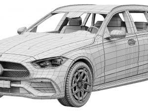 Mercedes-Benz C-Class Estate 2022 3D Model