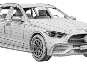 Mercedes-Benz C-Class Estate 2022 3D Model