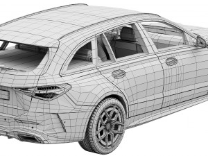 Mercedes-Benz C-Class Estate 2022 3D Модель