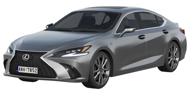 Lexus ES F-sport 2022 3D Model .c4d .max .obj .3ds .fbx .stl .blend 