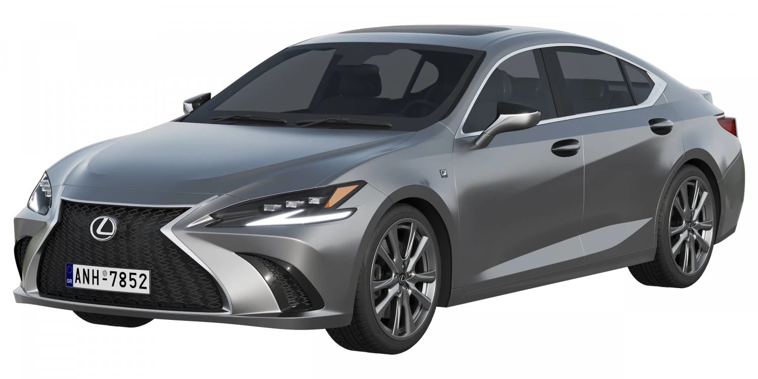 Lexus ES F-sport 2022 3D Model .c4d .max .obj .3ds .fbx .stl .blend
