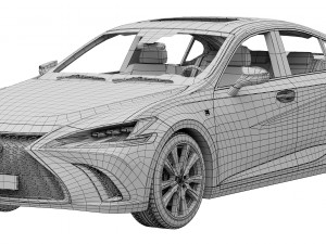 Lexus ES F-sport 2022 3D Model