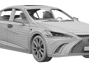 Lexus ES F-sport 2022 3D Model