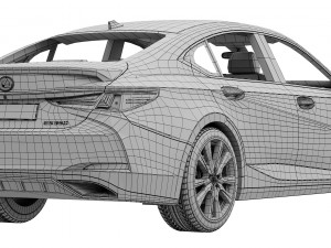 Lexus ES F-sport 2022 3D Model