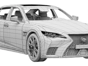Lexus LS500h Hybrid 2022 3D Model