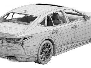Lexus LS500h Hybrid 2022 3D Model