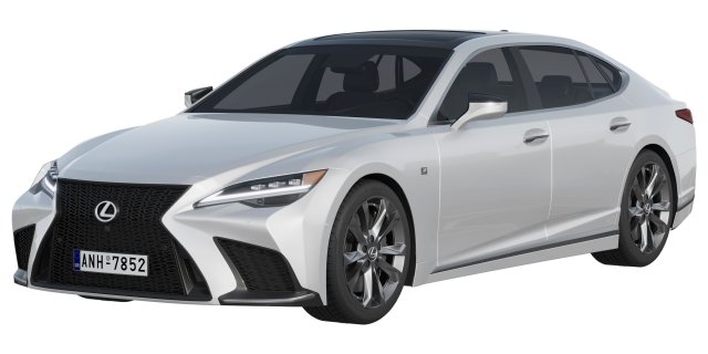LEXUS LS F-Sport 2022 Modello 3D .c4d .max .obj .3ds .fbx .stl .blend 