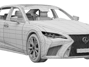 LEXUS LS F-Sport 2022 3D Model
