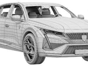 Peugeot 408 2022 3D Model