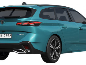Peugeot 308 SW hybrid 2022 3D 모델