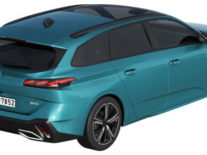 Peugeot 308 SW hybrid 2022 3D 모델