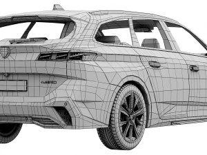 Peugeot 308 SW h&iacute;brido 2022 Modelo 3D