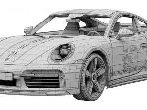Porsche 911 Sport Classic 2023 3D Модель