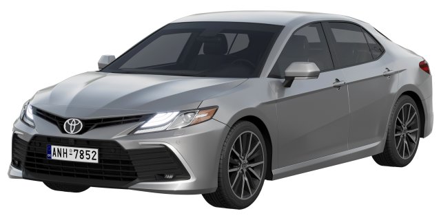 Toyota Camry LE Hybrid 2023 3D Model .c4d .max .obj .3ds .fbx .stl .blend 