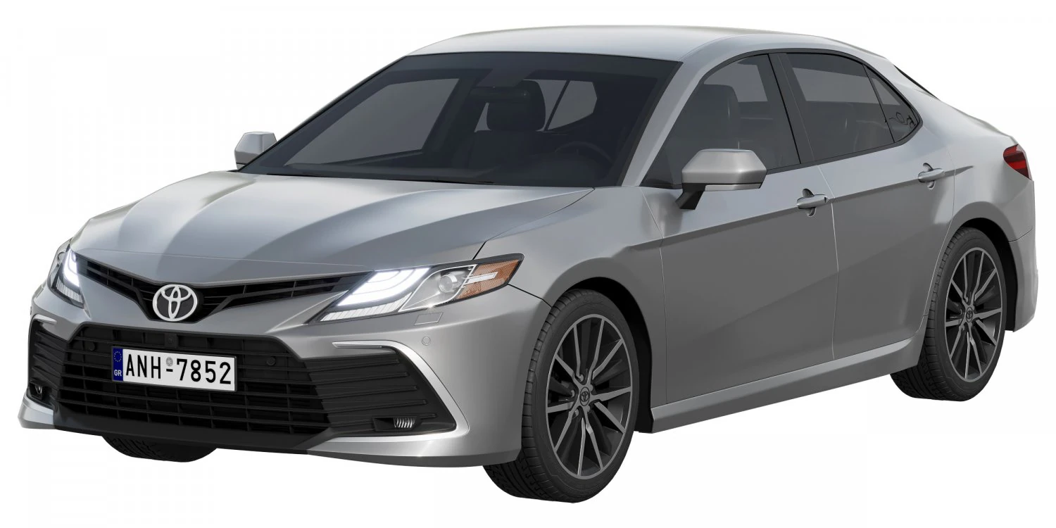 Toyota Camry LE Hybrid 2023 3D Model .c4d .max .obj .3ds .fbx .stl .blend 