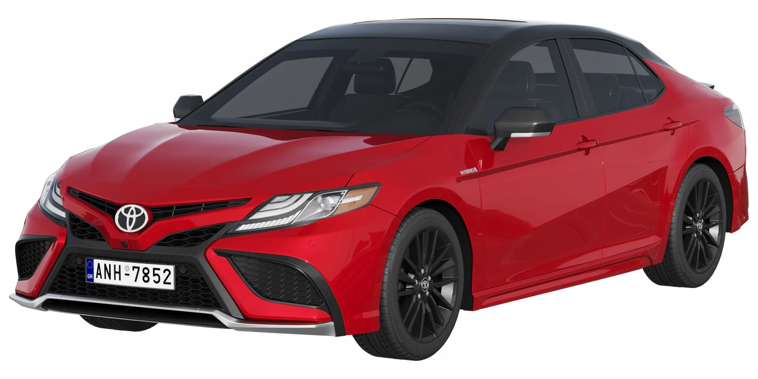 Toyota Camry XSE Hybrid 2023 3D Model .c4d .max .obj .3ds .fbx .stl .blend 