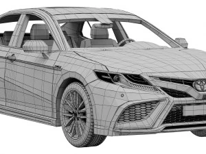 Toyota Camry XSE Hybrid 2023 3D Model