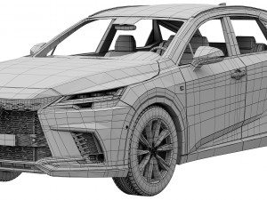 Lexus RX 500h F-Sport 2023 Modelo 3D