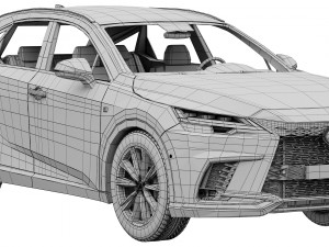 Lexus RX 500h F-Sport 2023 Modelo 3D