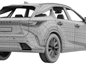 Lexus RX 500h F-Sport 2023 Modelo 3D