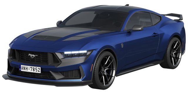 Ford-Mustang Dark Horse 2024 Modelo 3D .c4d .max .obj .3ds .fbx .stl .blend 