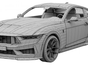 Ford-Mustang Dark Horse 2024 Modelo 3D