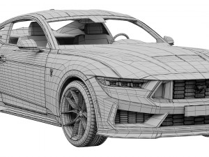 Ford-Mustang Dark Horse 2024 Modelo 3D
