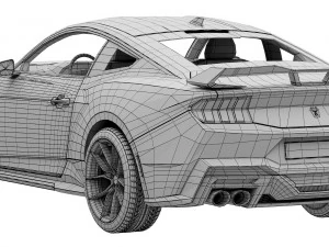 Ford-Mustang Dark Horse 2024 3D Model