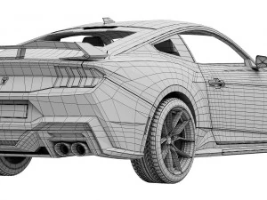 Ford-Mustang Dark Horse 2024 3D Model