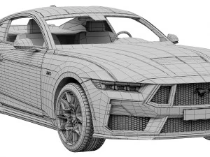 Ford-Mustang GT 2023 3D Model