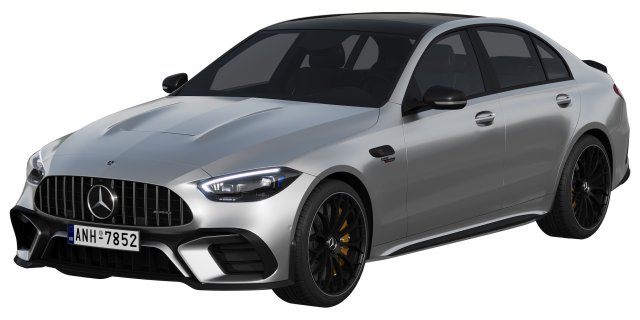 Mercedes-Benz C63S AMG E Performance 2023 3D Модель .c4d .max .obj .3ds .fbx .stl .blend 