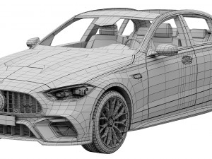 Mercedes-Benz C63S AMG E Performance 2023 3D Модель