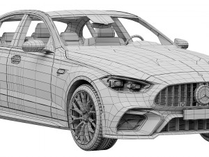 Mercedes-Benz C63S AMG E Performance 2023 3D Модель