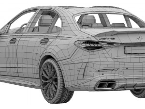 Mercedes-Benz C63S AMG E Performance 2023 3D Модель