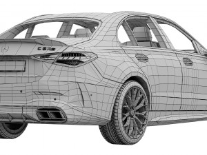 Mercedes-Benz C63S AMG E Performance 2023 3D Модель