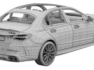 Mercedes-Benz C63S AMG E Performance 2023 3D Модель