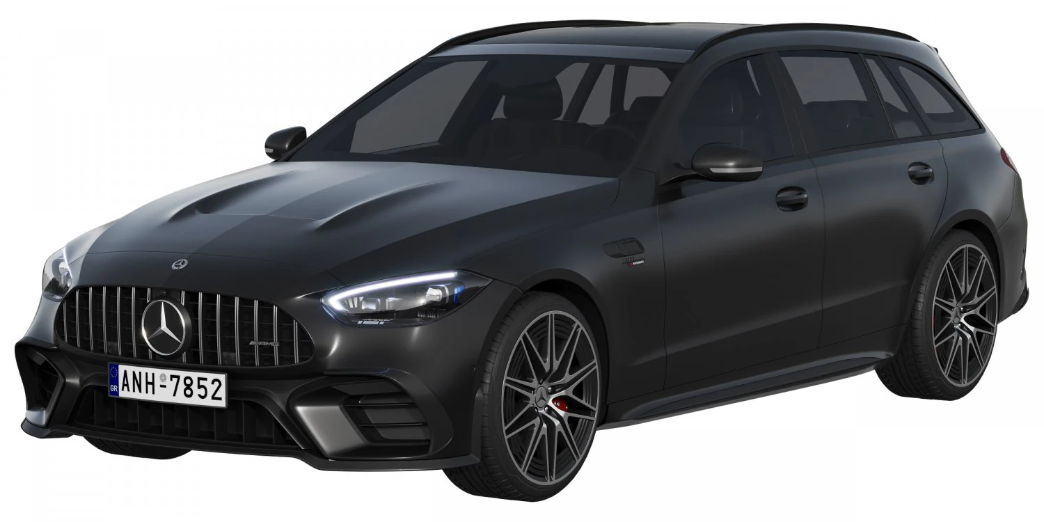 Mercedes-Benz C63 S AMG E Performance Estate 2023 3D Model .c4d .max .obj .3ds .fbx .stl .blend 