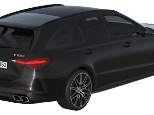 Mercedes-Benz C63 S AMG E Performance Estate 2023 3D Model
