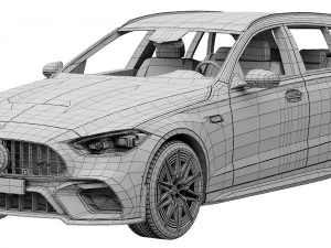 Mercedes-Benz C63 S AMG E Performance Estate 2023 3D Model