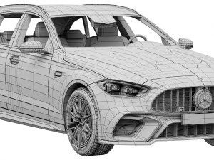 Mercedes-Benz C63 S AMG E Performance Estate 2023 3D Model
