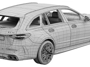 Mercedes-Benz C63 S AMG E Performance Estate 2023 3D Model
