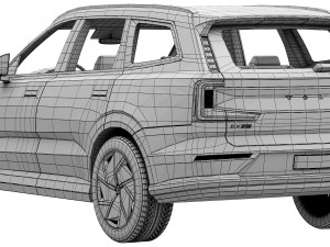 Volvo EX90 3D मॉडल
