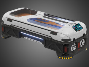 Sci-fi Cryo Chamber Cryopod 3D Model