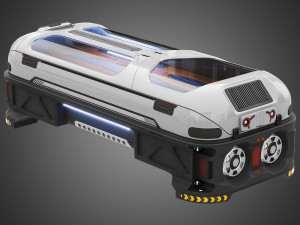 Sci-fi Cryo Chamber Cryopod 3D Model