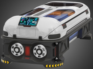 Sci-fi Cryo Chamber Cryopod 3D Model
